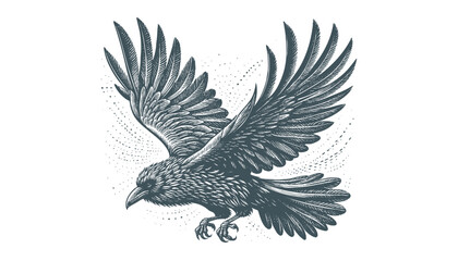 Obraz premium crow vector, raven vector