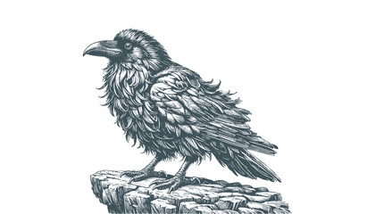 crow vector, raven vector