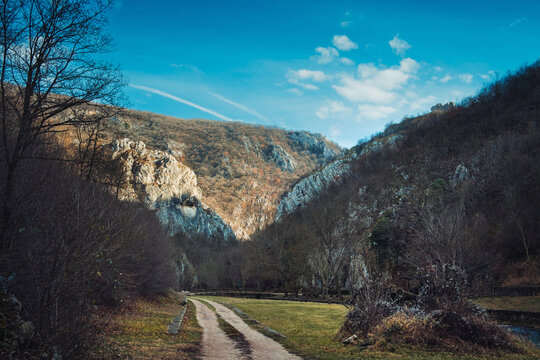 Valley and mountains view in Zabrega, Paracin, Serbia