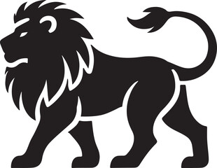 lion black and white