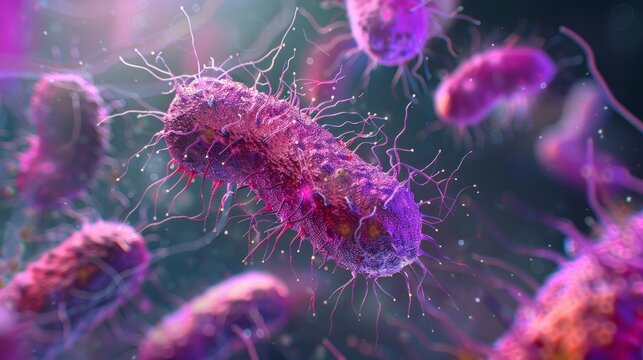 Backgrounds depicting viruses in 3D graphics, great for illustrations in medical journals, scientific articles about virology or educational resources on biology.