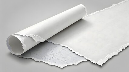 Ripped Paper Texture: White with Uneven Edge