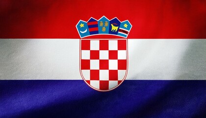 Naklejka premium 3D Flagge Kroatien