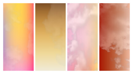 Fototapeta premium Modern colorful gradient background with clouds