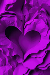 Purple heart background, precious texture with laminations. Generated with AI.
