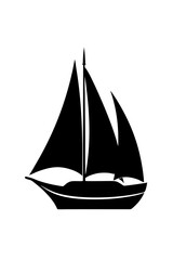 sailing ship isolated on white