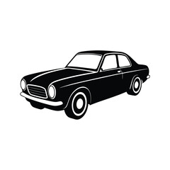 Naklejka premium retro car isolated on white