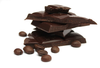Chocolate and coffee beans.