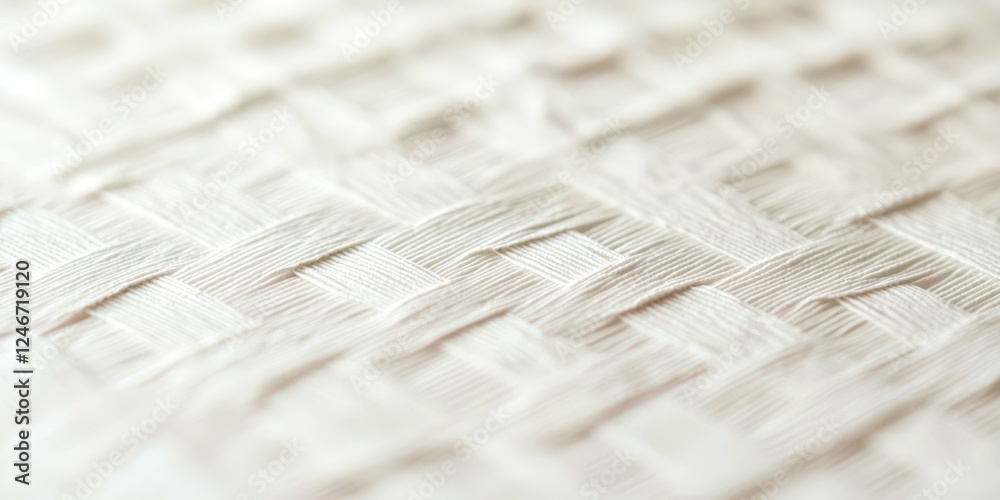 Aufkleber White fabric with a pattern of squares and triangles
