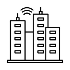 artificial intelligence robotics and smart city icon