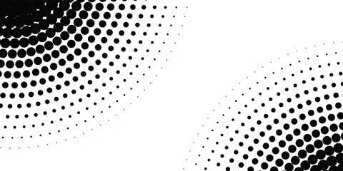 Halftone gradient. Dotted gradient, smooth dots spraying and halftones dot background seamless horizontal geometric pattern vector template set
