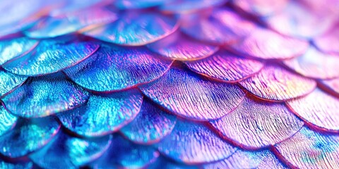 Obraz premium Blue and purple fish tail with a purple stripe