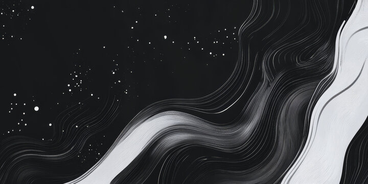 A monochromatic black and white background with soft, textured gradients and swirling lines. This calming and organic design is ideal for beauty branding, wellness themes, or minimalist visual content