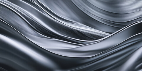 Smooth brushed platinum background with a clean, matte texture. The cool gray metal surface exudes sophistication and modernity, making it ideal for tech and luxury design, as well as premium digital