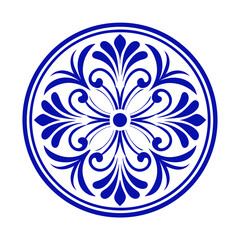 Ornamental Circular Floral Pattern Vector Design