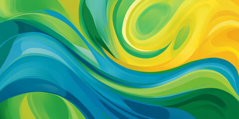 A colorful, organic abstract background with swirling shades of green, yellow, and blue, giving it a natural, earthy feel. Perfect for eco-friendly branding, nature-related visuals, or organic product
