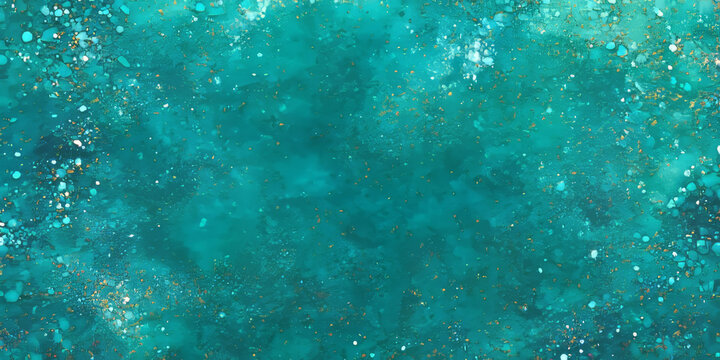A sparkling teal glitter backdrop with a combination of vibrant green and blue specks. The lively, energetic effect is perfect for creative product designs, tech branding, or bold event promotions.