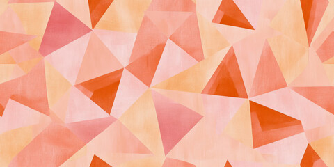 A seamless abstract background with sharp, contrasting geometric patterns in burnt orange and pale pink, evoking excitement and modernity in equal measure.