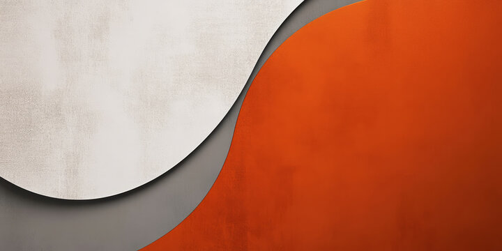 A rich burnt orange abstract background blending into a cool slate gray, creating a striking contrast between warmth and neutrality.