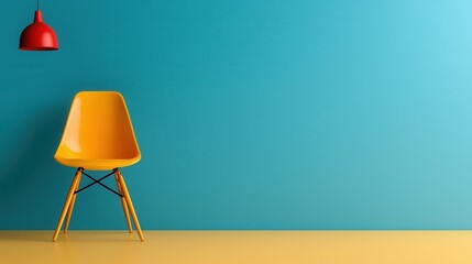 Vibrant Orange Chairs Photography Set Against Bold Colorful Backdrops Stock Photos