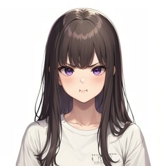 アニメ調の美少女の切り抜き用素材