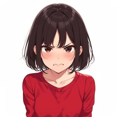 アニメ調の美少女の切り抜き用素材