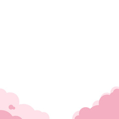 cute flat cloud corner