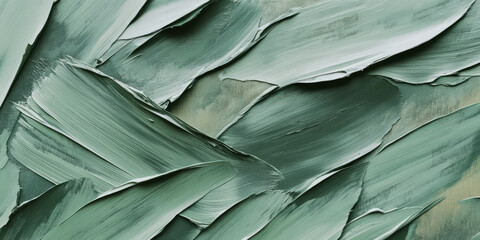 A textured green background featuring soft, diagonal brushstrokes and overlapping layers. The muted tones create depth and movement, making it perfect for art portfolios, creative branding, or organic