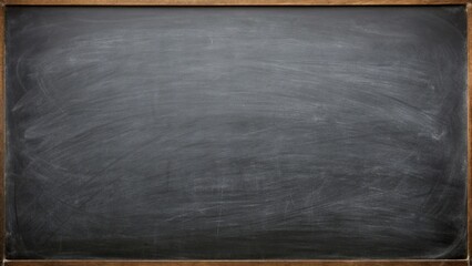 Empty Blackboard with Wooden Frame