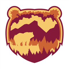 Bear in Nature Layered Papercut