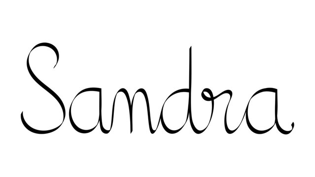 Handwritten female name "Sandra"