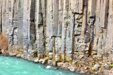 Studlagil basalt canyon in East Iceland