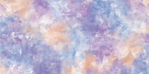Fototapeta premium A seamless background of abstract textures in lilac, chambray blue, and peach fuzz, creating depth with layered details and smooth, flowing transitions.
