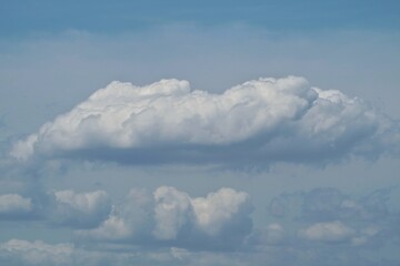 view of clouds with blue sky background
