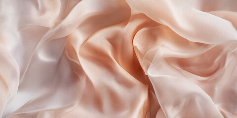 Obraz premium A soft nostalgic background with pale champagne beige, gentle apricot, and warm powdery rose, blended into an elegant, dreamy pattern reminiscent of vintage silk textiles.