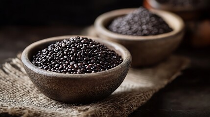 Delicious mocha chia bean custard that twice in sweetness