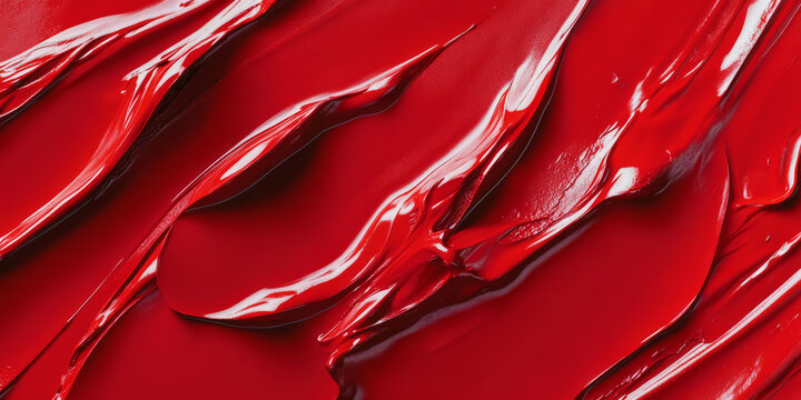 A fiery red background with bold, curving brushstrokes creating an abstract, expressive design. The thick paint texture and vivid color make this background ideal for contemporary art, artist