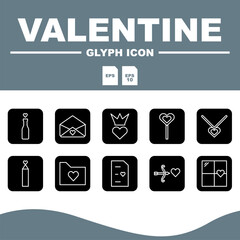 icon valentine set