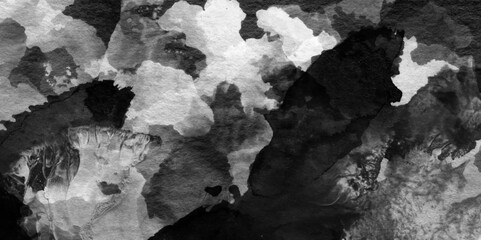 white gray texture abstract ink splashes of watercolor background, black and white background texture of watercolor marble painted surface, Watercolor marble painting white paper texture.