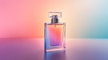 Elegant perfume on a isolated colorful background