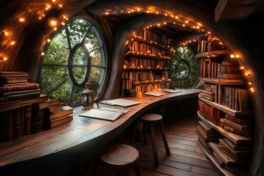 A gothic-style archive filled with ancient statistical records and mysterious mathematical symbols