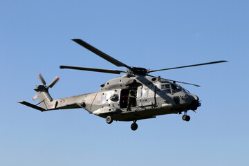 Italian Navy NH90 Military Helicopter in Flight