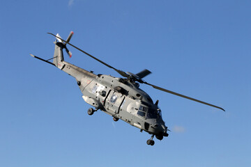 Italian Navy NH90 Military Helicopter in Flight