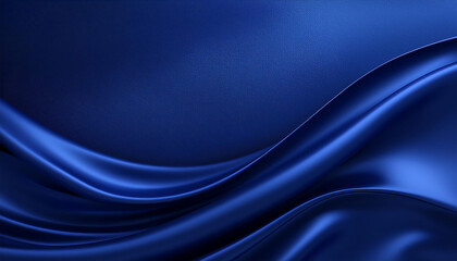 Black blue abstract background. Silk satin. Curtain, drapery. Shiny fabric. Dark. Wavy soft pleats. Navy blue elegant luxury background. Liquid wave effect. Gradient. Christmas. Festive.