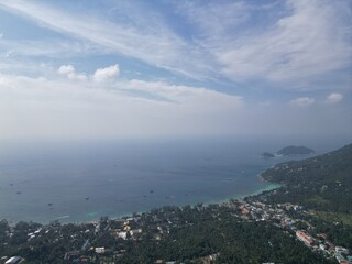 tailand coastline seen from a drone