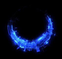 Glow swirl light effect. Circular lens flare. Abstract rotational lines. .Power energy element. Luminous sci-fi. Shining lights. Swirl trail effect. .Dynamic ellipse. Neon gradient. Glint spiral.