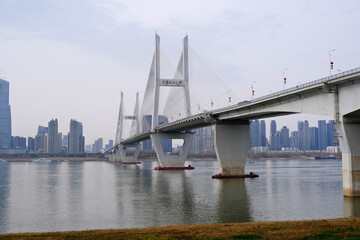 Second Wuhan Yangtze River Bridge in Wuhan city