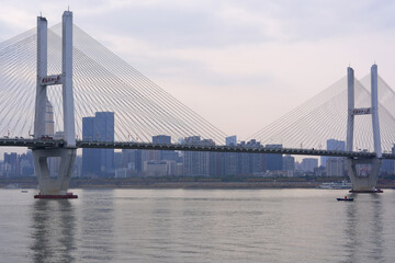 Obraz premium Second Wuhan Yangtze River Bridge in Wuhan City, China