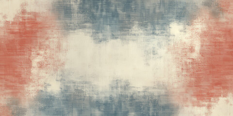 A classic nostalgic background with washed-out denim blue, faded brick red, and warm taupe. The colors mimic the distressed look of aged fabric, creating a cozy, retro aesthetic.
