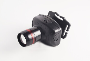 Fototapeta premium LED headlamp or headlight on white background.